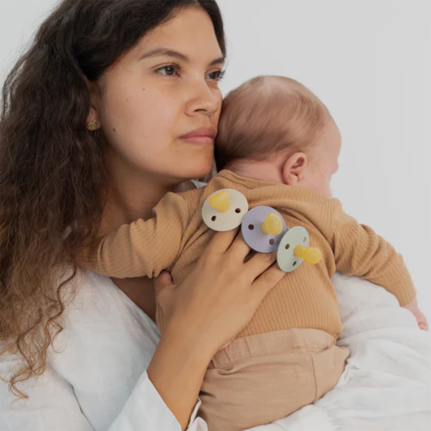 BIBS - 2-PAK- RUND - STR.2 | BLOSSOM/DUSKY LILAC