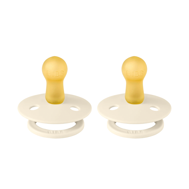 BIBS - 2-PAK - STUDIO - RUND - STR. 2 | RUBY/PINE