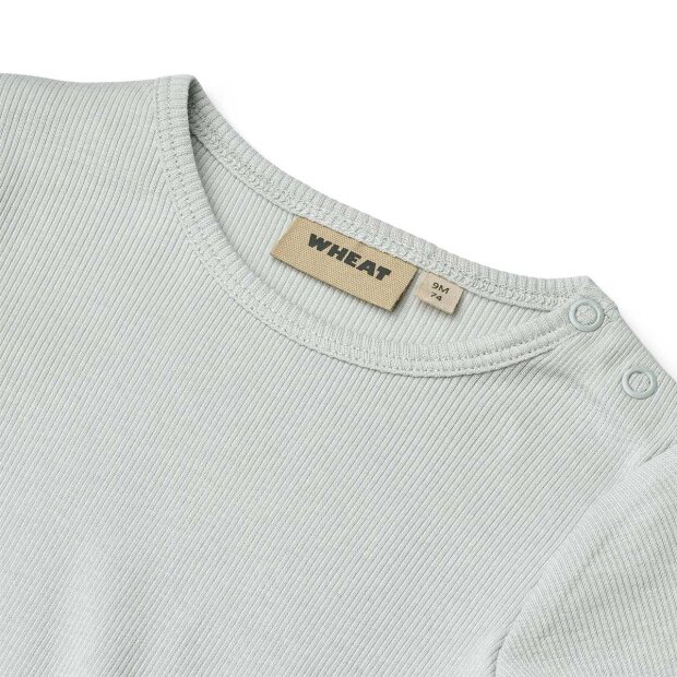 WHEAT - SPENCER RIB BODYSTOCKING | SOFT BLUE