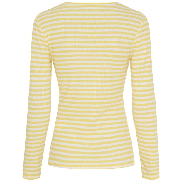 MARTA DU CHATEAU - JOSIANE LS T-SHIRT | GIALLO/GREGGIO