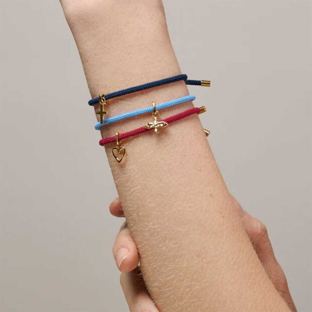 ENAMEL COPENHAGEN - COLOR CORD ARMBÅND | STEEL BLUE