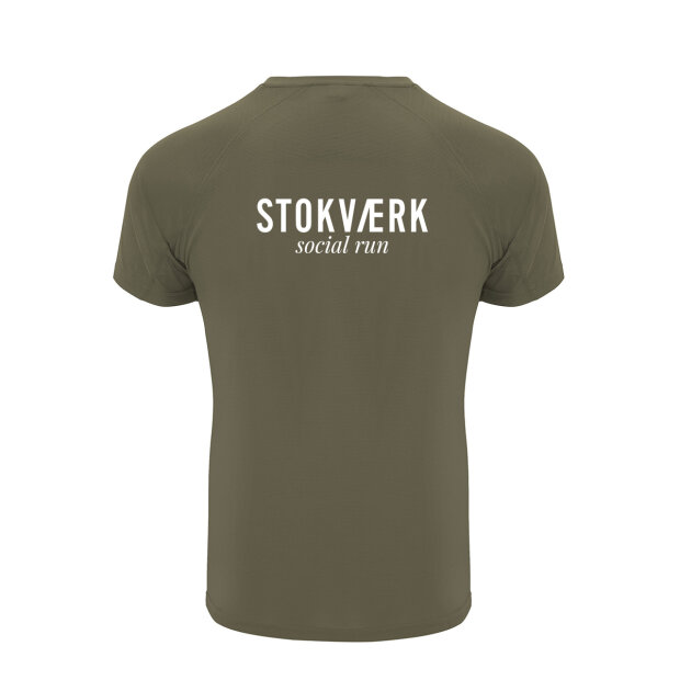 STOKVÆRK - SOCIAL RUN 7/5 Army t-shirt + billet