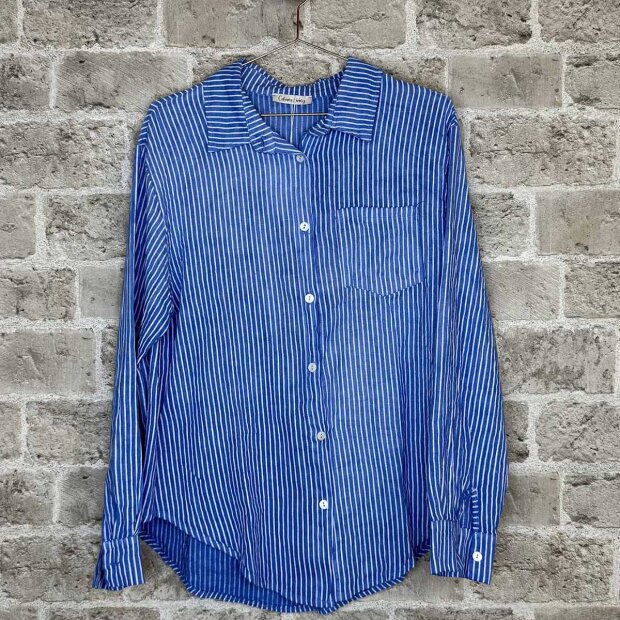 CABANA LIVING - FAUNA SKJORTE | BLUE STRIPE