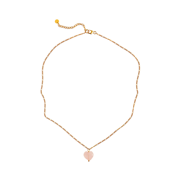 STINE A - AMOUR NECKLACE ROSE QUARTZ | FORGYLDT