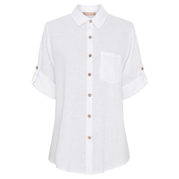 MARTA DU CHATEAU - KIARA SHIRT | OPTICAL WHITE