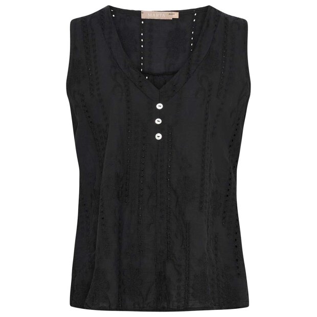 MARTA DU CHATEAU - PERLA TOP | BLACK