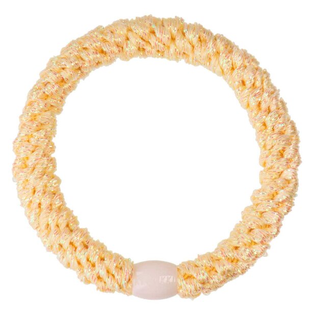 BON DEP - KKNEKKI HÅRELASTIK | LIGHT YELLOW GLITTER